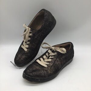 Clarks Artisan Women’s Cordella Chant Brown Metallic Lace Up Shoes Size 6.5 M